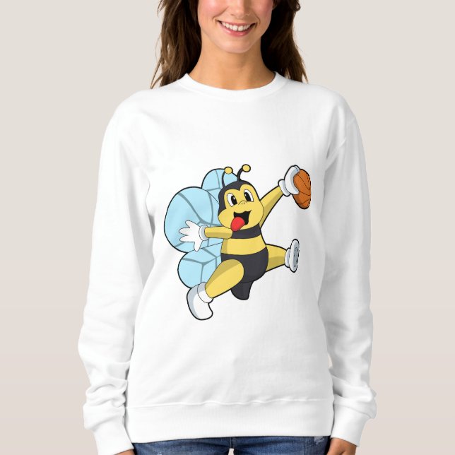 Camiseta Abelha como jogador de basquete com basquete (Frente)