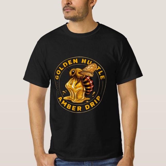 Camiseta Abelha de Doce Trabalho Áureo (Frente)