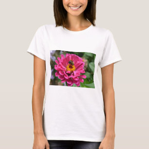 Camiseta Abelha de mel de mãe floral rosa elegante
