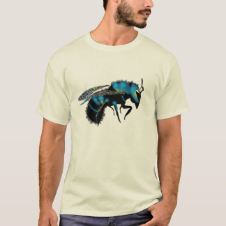 Camiseta Abelha de pedreiro azul