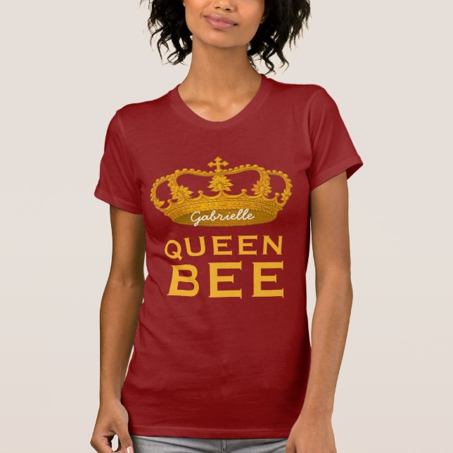 Camiseta Abelha de rainha conhecida feita sob encomenda (Frente)