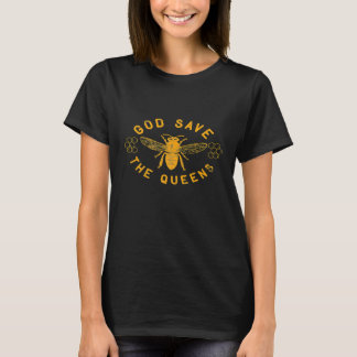 Camiseta Abelha Design Deus Salve A Rainha