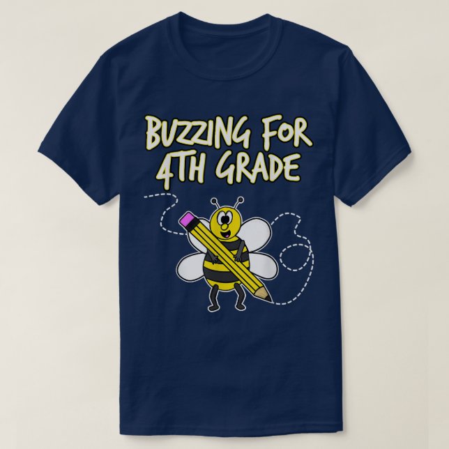 Camiseta Abelha Do 4º Grau, Bocada Para O 4º Grau, De Volta (Frente do Design)