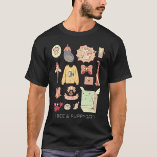 Camiseta Abelha E Caranguejo-Puppycat Pó Monstro Púrpura Ro