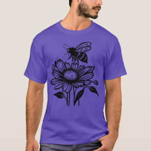 Camiseta abelha em presente de girassol 4