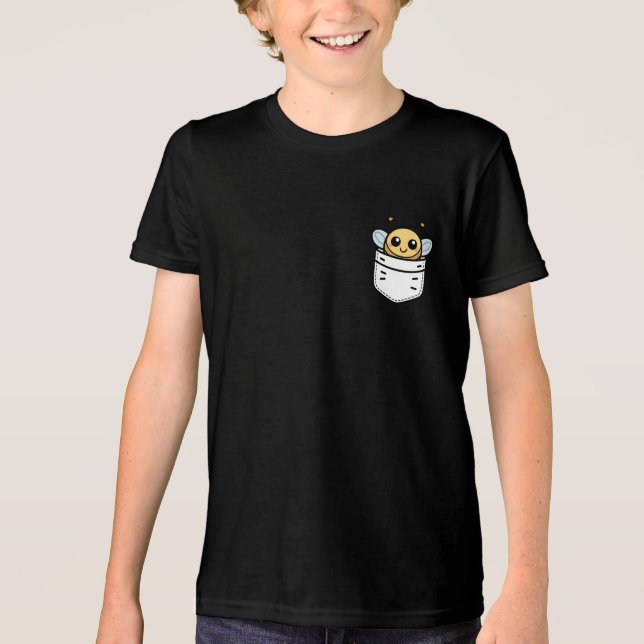 Camiseta Abelha Engraçada No Bolso (Frente)