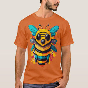 Camiseta abelha fofa colorida vibrante