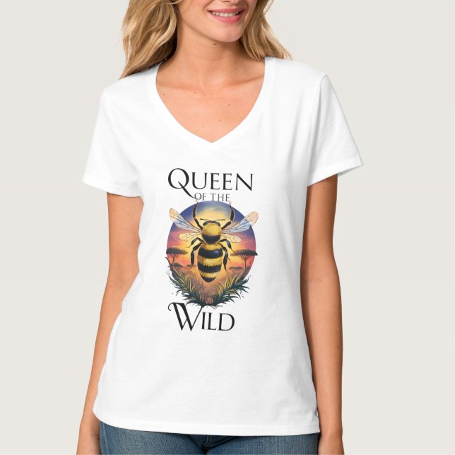 Camiseta Abelha Majestosa: Rainha da Selvagem (Frente)