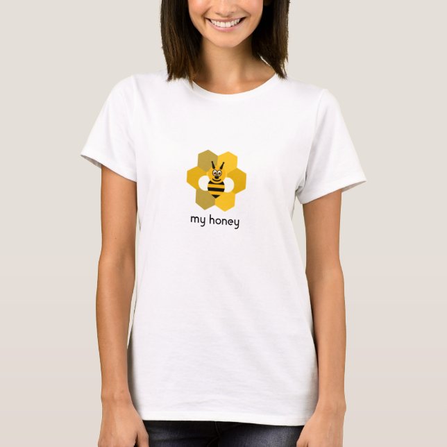 Camiseta Abelha minha HoneyT-Camisa (Frente)