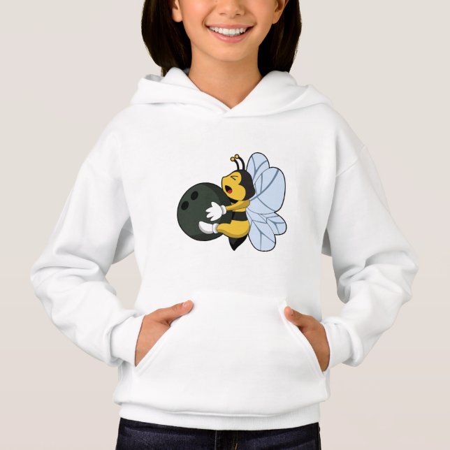 Camiseta Abelha na Boliche com Bola de boliche (Frente)