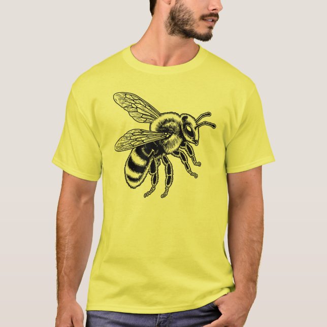 Camiseta Abelha preta e branca (Frente)