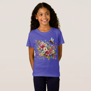 Camiseta Abelha Primavera/Floral colorida