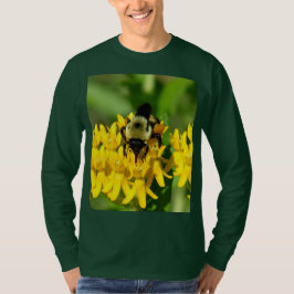Camiseta Abelha se alimentando de flores silvestres Asclepi