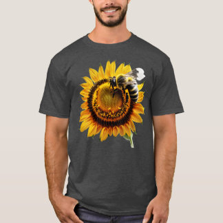 Camiseta abelha sobre girassol 99