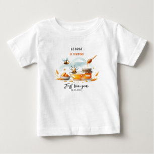 Camiseta Abelhas Amarelas e Girassol Bonitas 1rua Aniversár