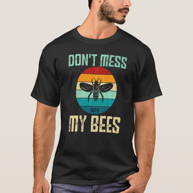 Camiseta Abelhas apicultoras Mel Não se meta com a minha (Frente)