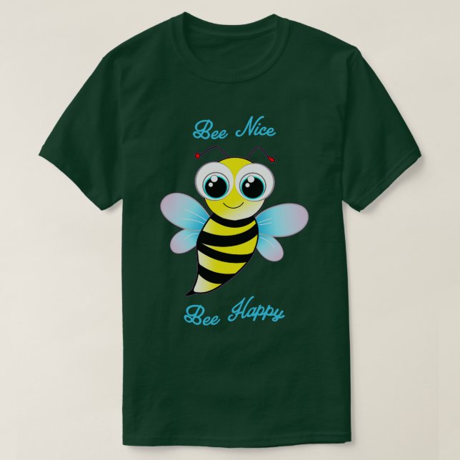 Camiseta Abelhas bonitinhas são felizes (Frente do Design)