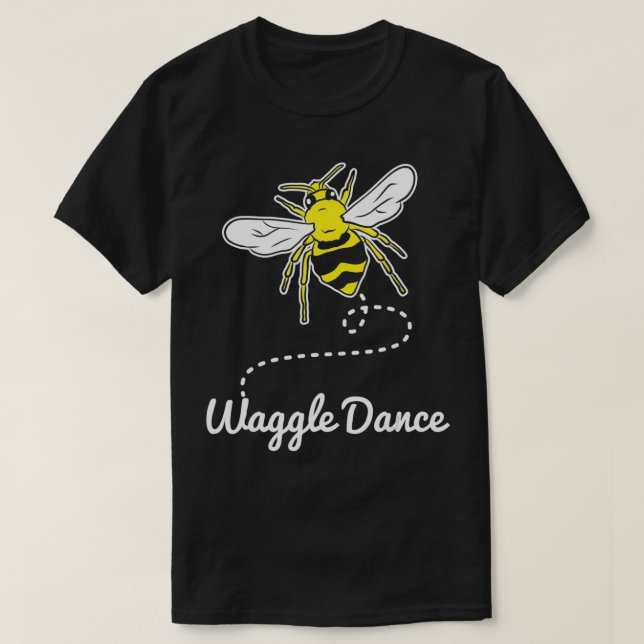 Camiseta Abelhas de Dança Waggle (Frente do Design)