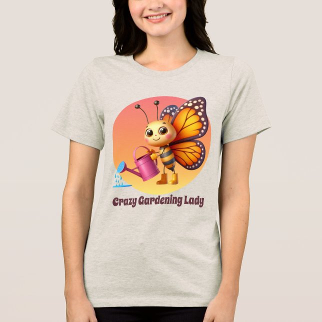 Camiseta Abelhas de jardinagem loucas e engraçadas (Frente)