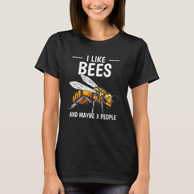 Camiseta Abelhas De Mel Citam Que Gosto De Abelhas E Talvez (Frente)