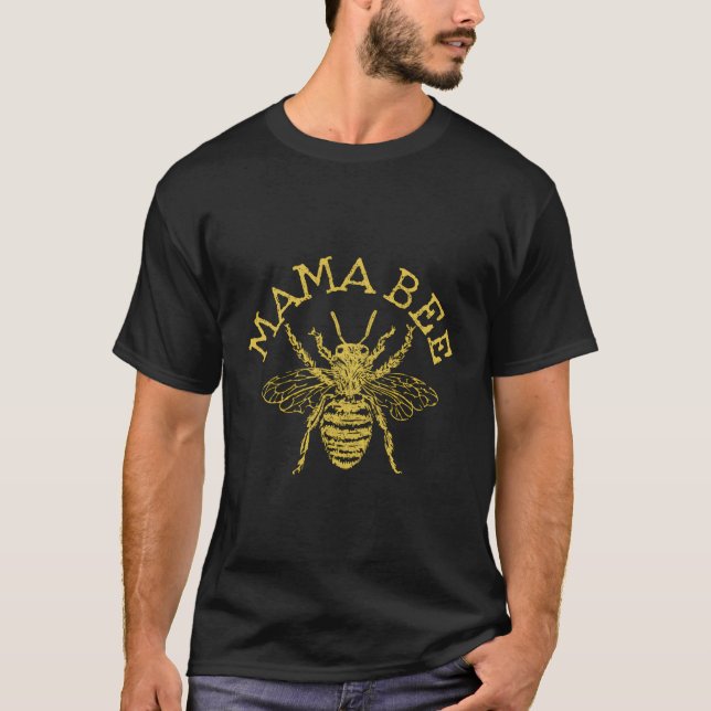 Camiseta Abelhas Dias de as mães De Abelhas De Mama Bee (Frente)