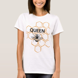 Camiseta Abelhas e Bichos de Honeycomb com as palavras "Abe