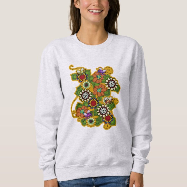 CAMISETA ABELHAS E FLORES (Frente)