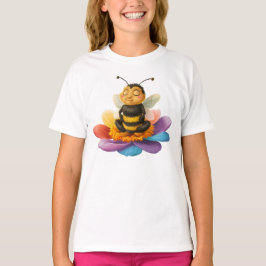Camiseta Abelhas Em Uma Flor Vibrante Fazendo Yoga