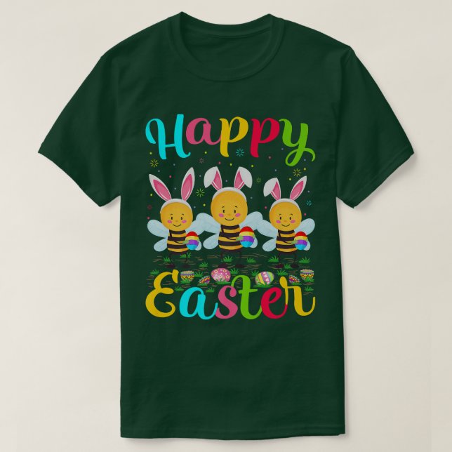 Camiseta Abelhas Engraçadas Páscoa Felz pascoa De Abelhas  (Frente do Design)