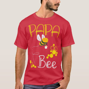 Camiseta Abelhas Familiares Papá Pai Aniversário Primeiro D