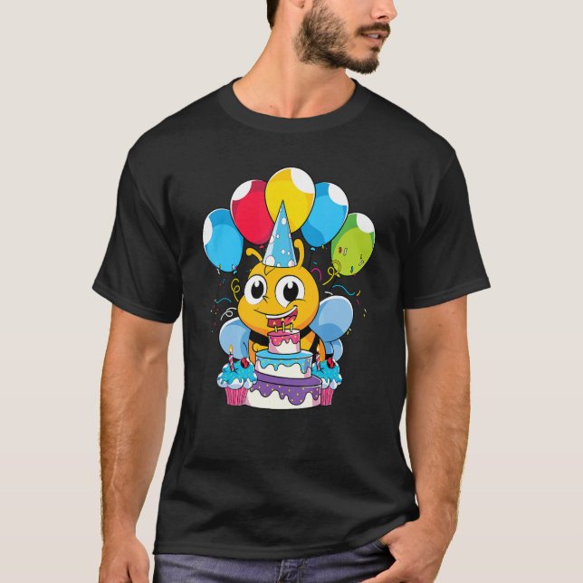 Camiseta Abelhas-Festa de aniversário-de-Corte-bovinas (Frente)