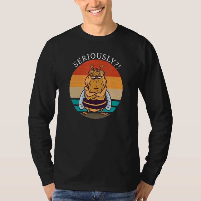 Camiseta Abelhas Grumpy Num Humor Tópico Irritante Diz Séri (Frente)