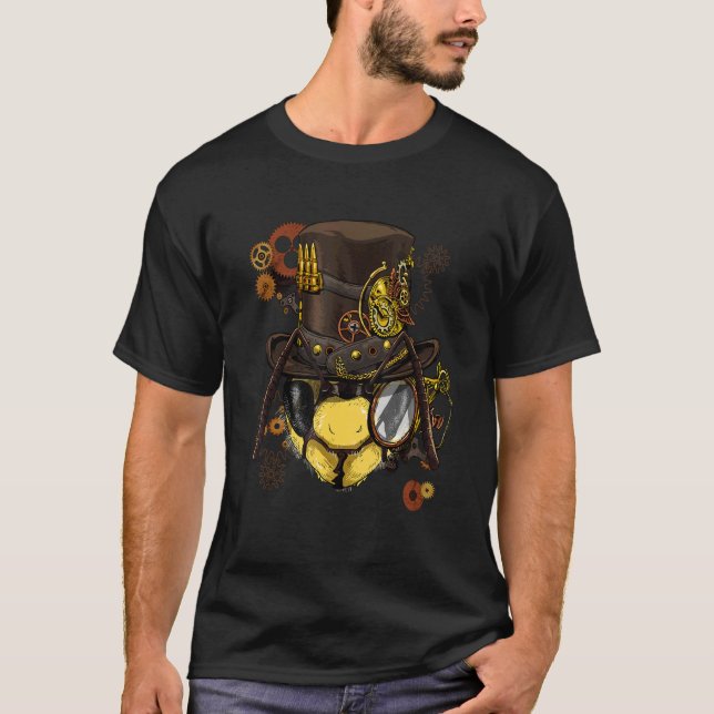 Camiseta Abelhas Mecânicas Da Rainha Gótica Steampunk (Frente)