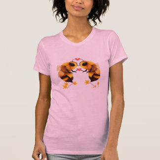 Camiseta ABELHAS NA BINHA-AMOR+Canvas Tee Ajustado fino fem