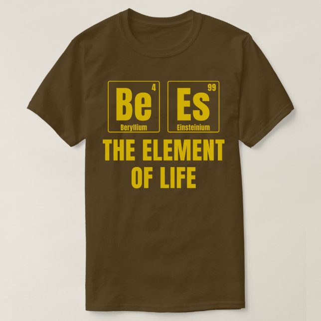 Camiseta Abelhas O Elemento da Vida Abelha Mel Engraçada (Frente do Design)