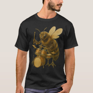 Camiseta Abelhas tocando tambor batermando