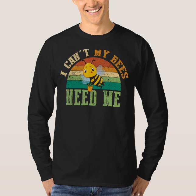 Camiseta Abelhas Vintage Dizendo Bicho De Bebê Bonito (Frente)