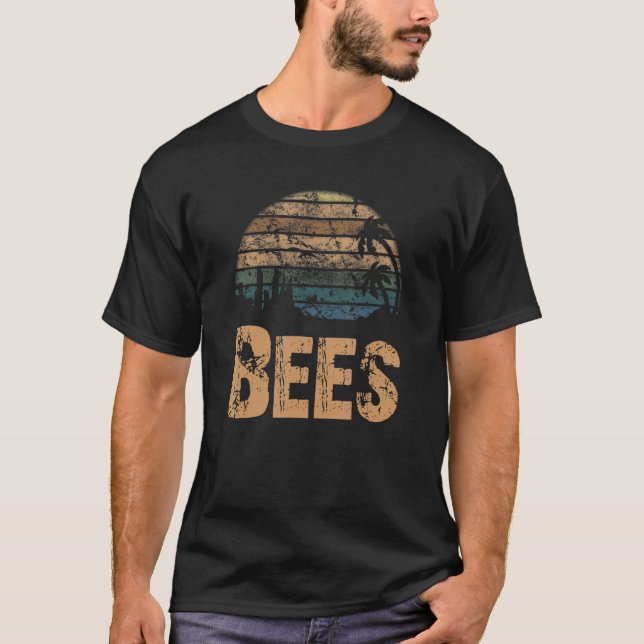Camiseta Abelhas Vintage Sunset Distress (Frente)