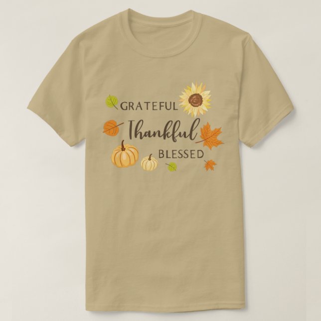Camiseta Abençoada Ação de Graças (Frente do Design)