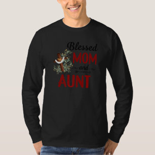 Camiseta Abençoada Aun Para Mulheres Flores Tia De Decoraçã