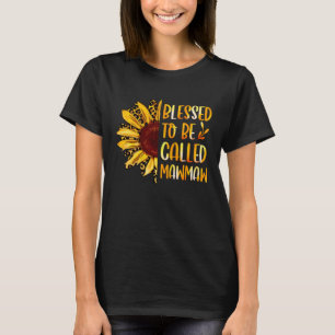 Camiseta Abençoada, Chamada Mawmaw Cute Sunflower Mães