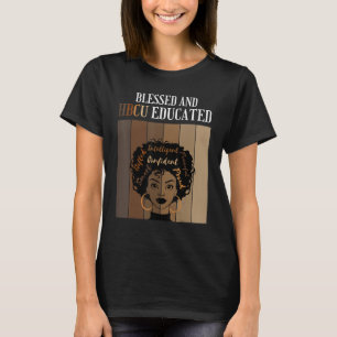 Camiseta Abençoada E Educada Universidade Histórica de Blac