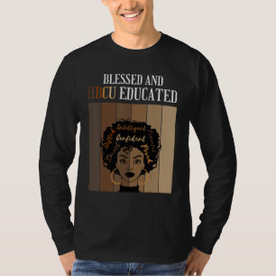 Camiseta Abençoada E Educada Universidade Histórica de Blac