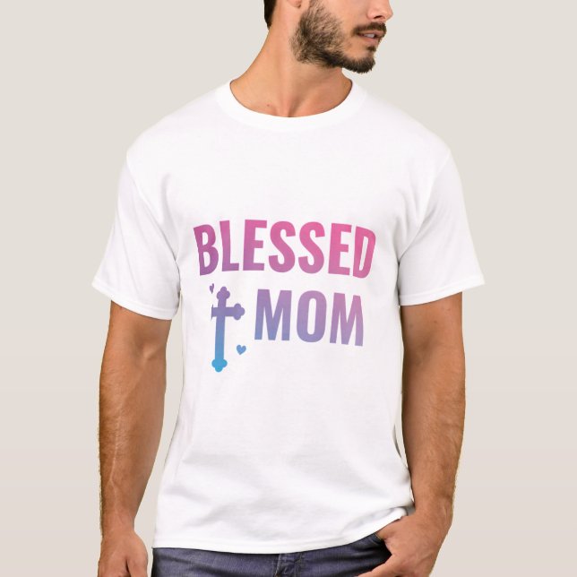Camiseta Abençoada Mãe Gradiente (Frente)