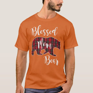 Camiseta Abençoada Mãe Urso Buffalo Verificar Padrão De Xad