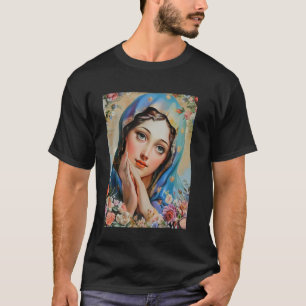 Camiseta Abençoada Nossa Senhora, Virgem Maria, Santa Mãe,
