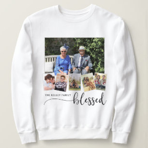 Camiseta Abençoada, Personalizada Colagem da Família Foto