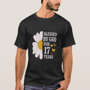 Camiseta Abençoada Por Deus Por 17 Anos 17 Anos Dia de Nasc