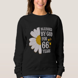 Camiseta Abençoada Por Deus Por 66 Anos 66 Aniversário Dais