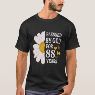 Camiseta Abençoada Por Deus Por 88 Anos 88 Anos Daisy Bu, A